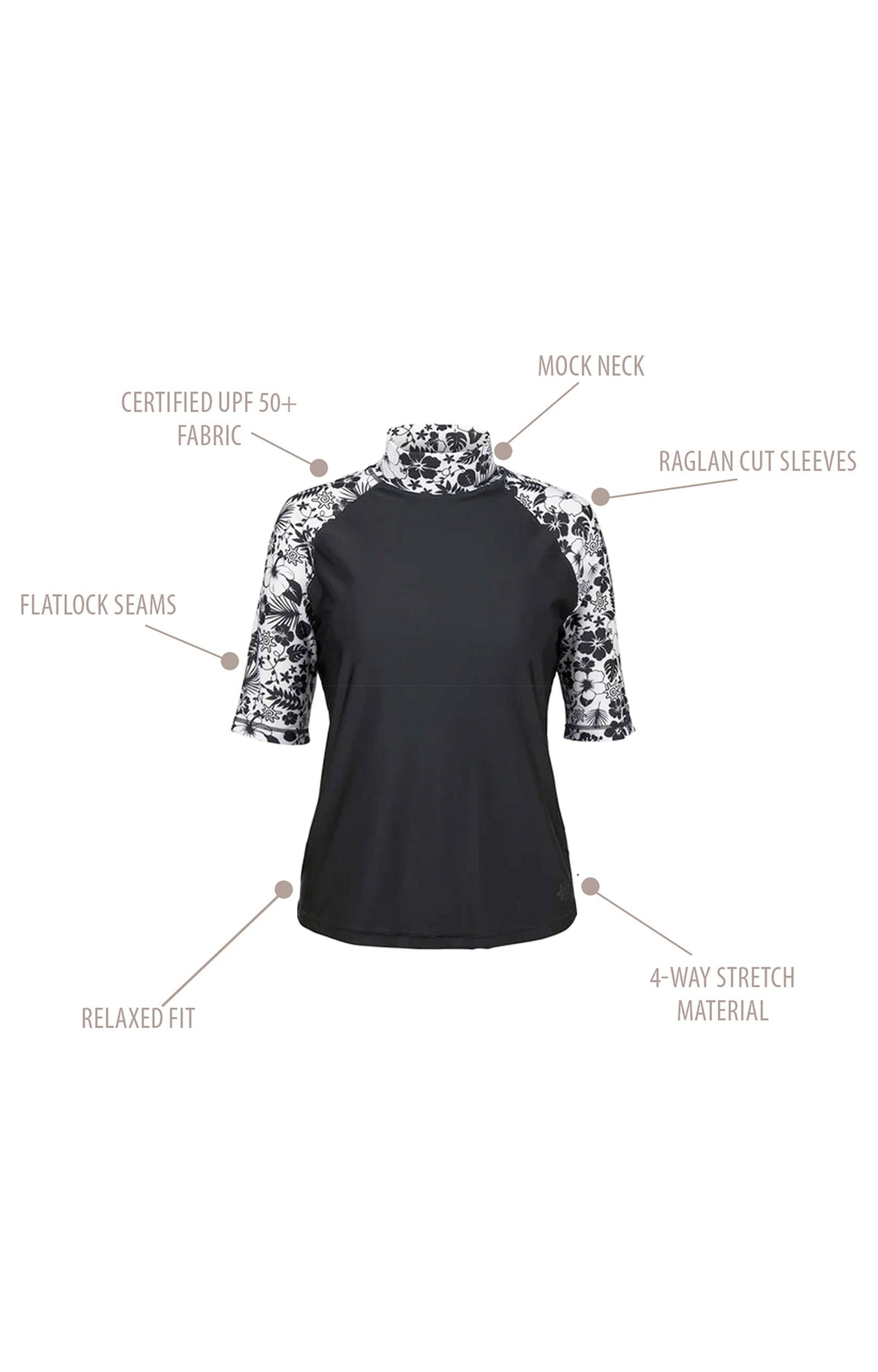 Women's Aloha Short Sleeve Sun & Swim Shirt