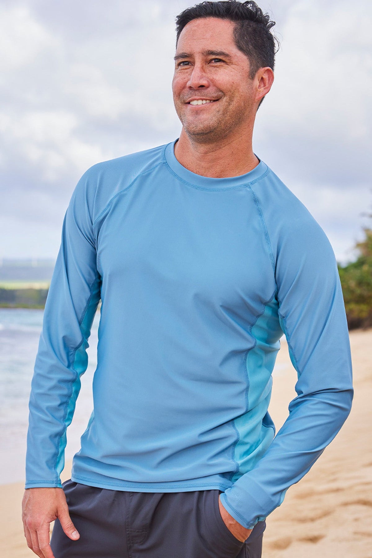 Men's Long Sleeve Crew Sun & Swim Shirt