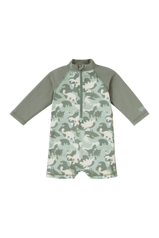 Baby Boy's Long Sleeve Swim Romper