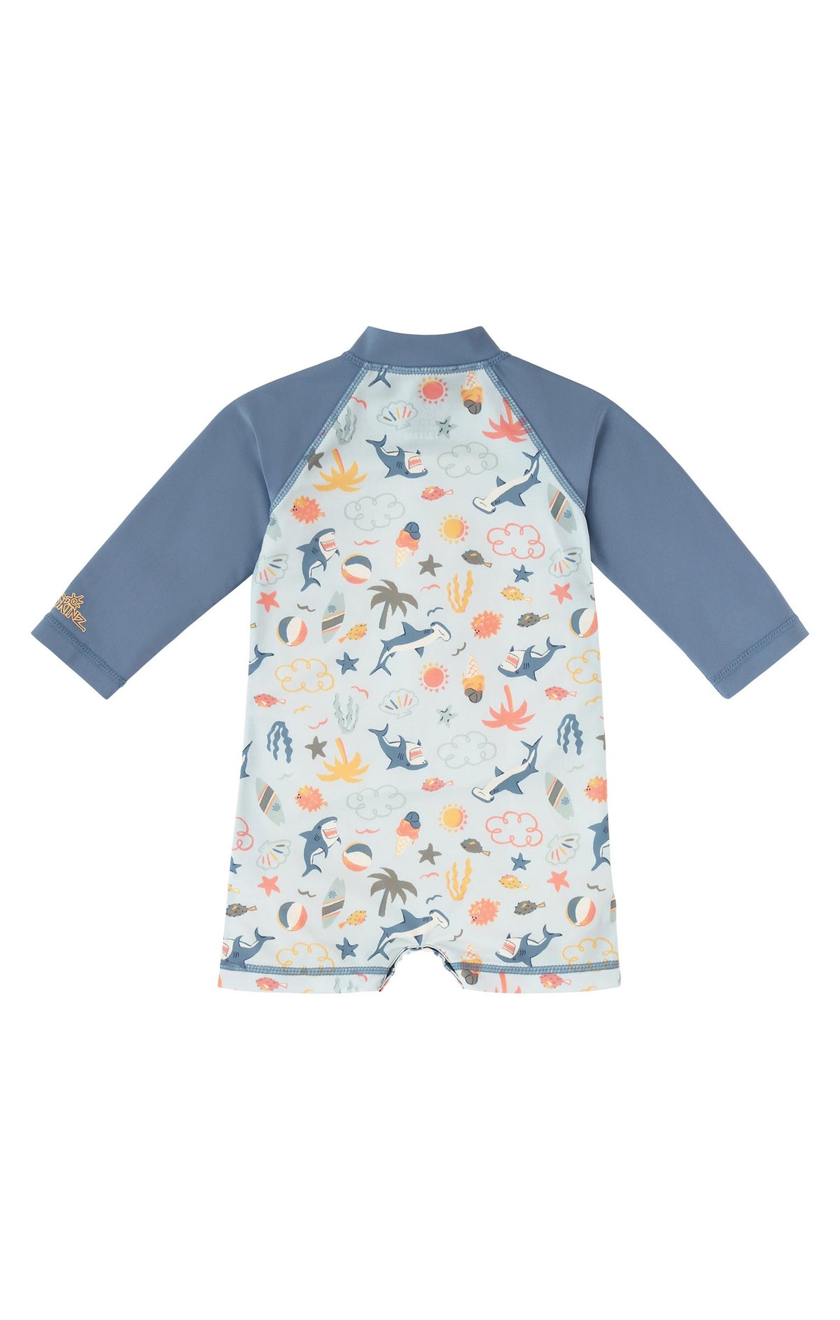 Baby Boy's Long Sleeve Swim Romper