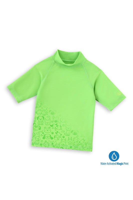 Kid's Neon Short Sleeve Sun & Swim Shirt