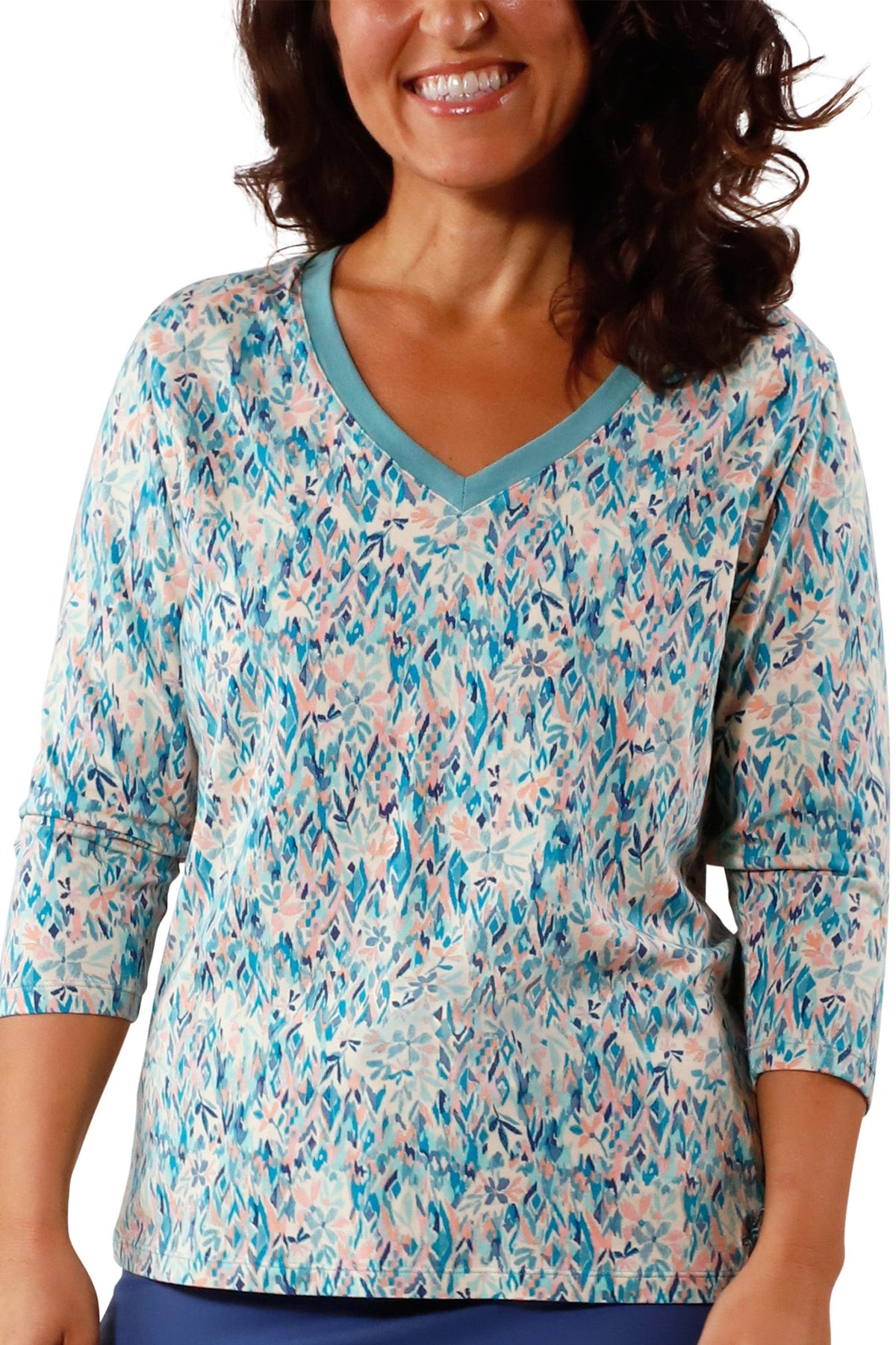 Women's 3/4 Sleeve V-Neck R&R Tee