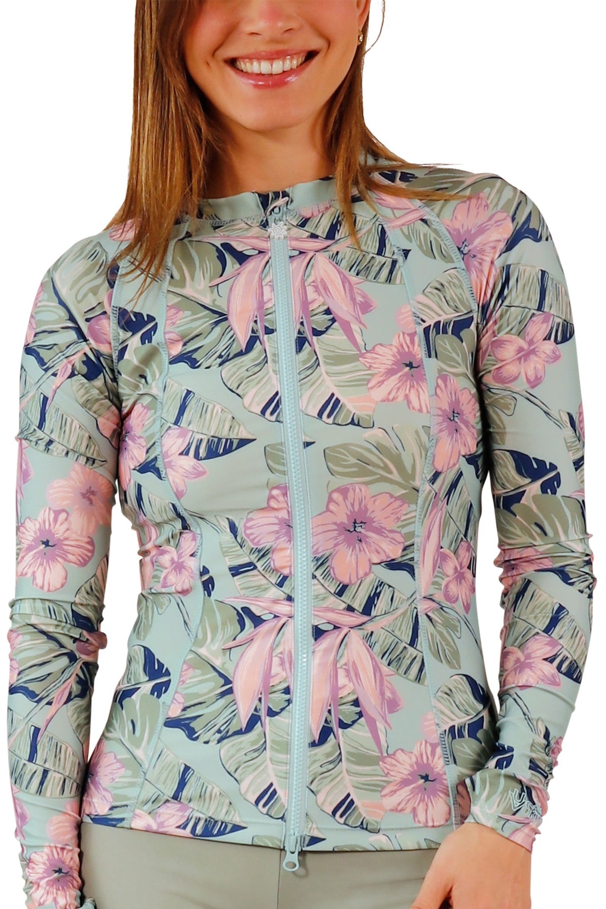 Women's Long Sleeve Full Zip Rash Guard