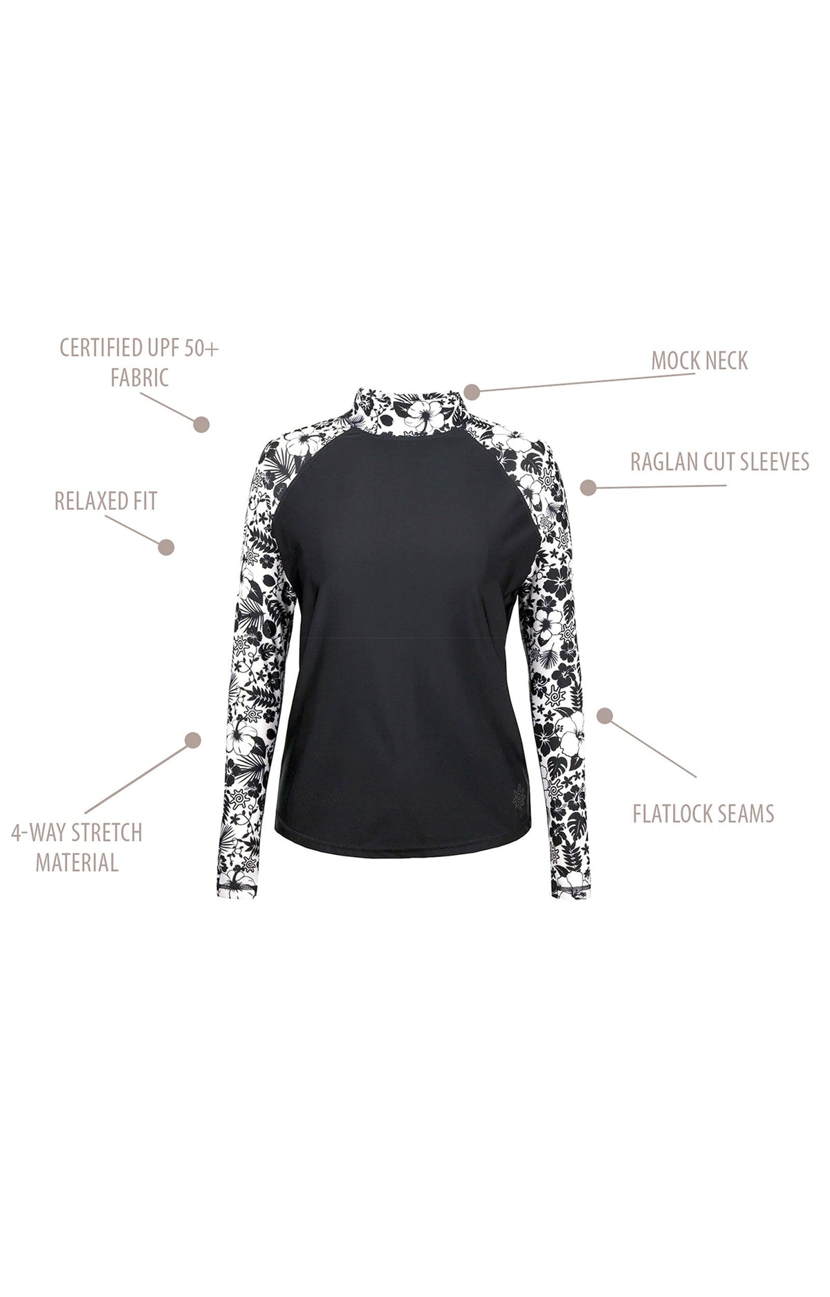 Women's Aloha Long Sleeve Sun & Swim Shirt