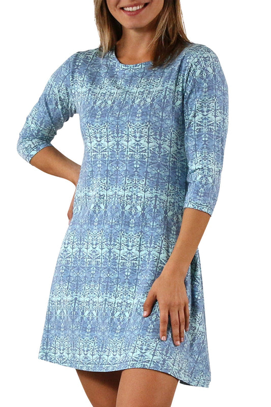 Women's 3/4 Sleeve Swing Dress