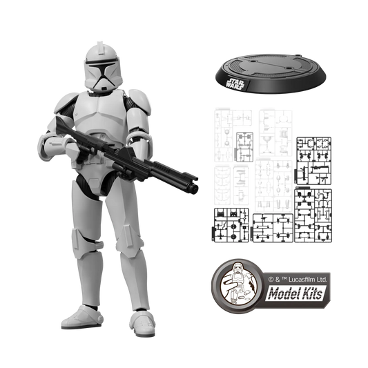 <em>STAR WARS: ATTACK OF THE CLONES</em> CHAMPION CLASS 07 CLONE TROOPER MODEL KITS | BLOKEES