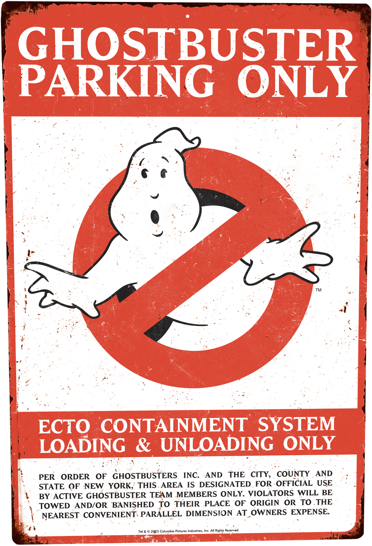 Ghostbusters - Parking Metal Sign